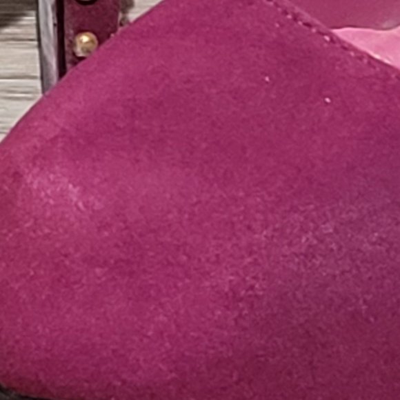 MixxShuz Magenta Suede Studded Platform Heels Sz 7 - Picture 9 of 9